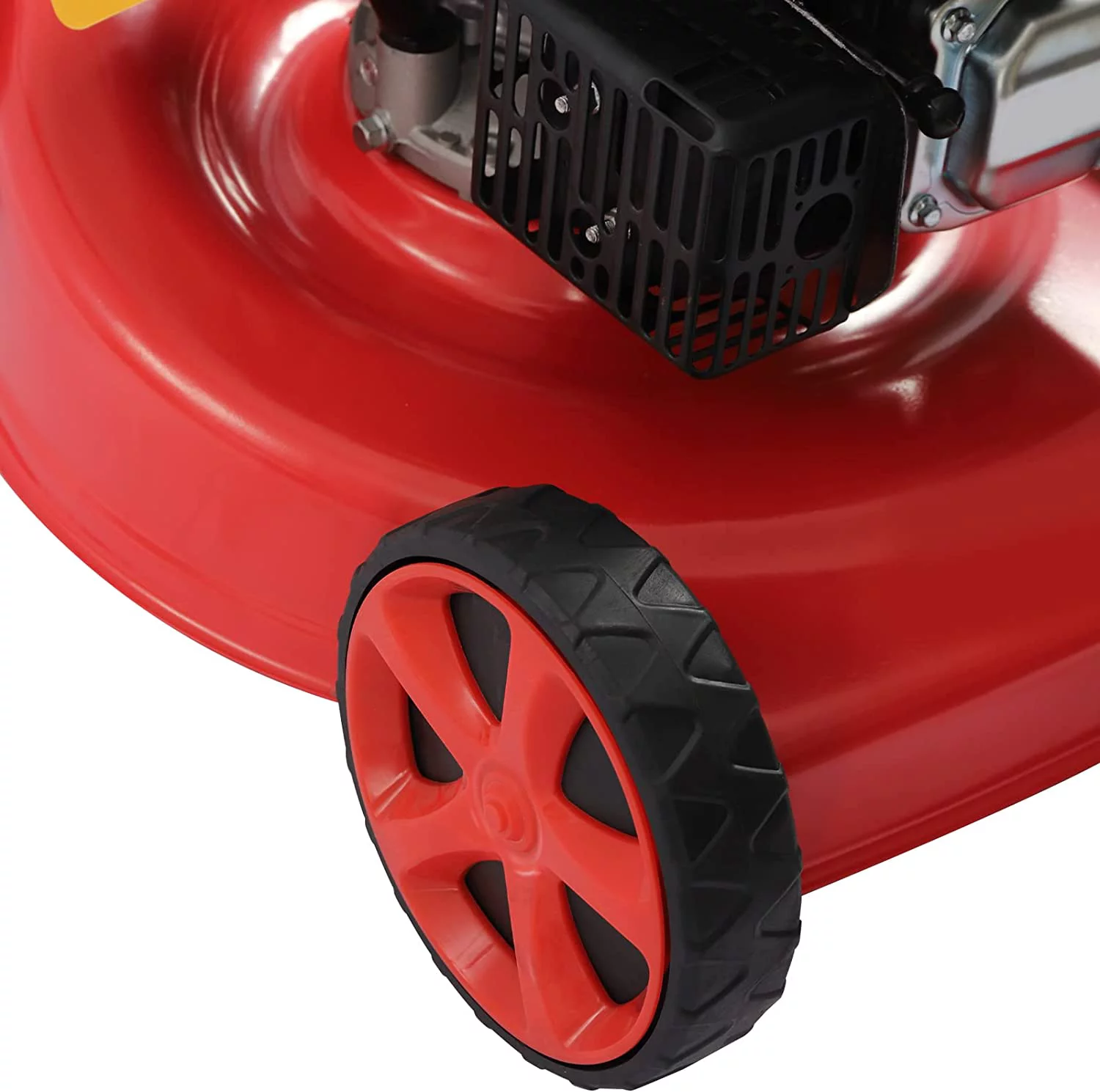 Dina 20 Inch Walk Behind Push Lawn Mower with High Rear Wheels  173CC Gas Engine Self Propelled Lawn Mower  60L Bag+1.6L Fuel Tank  4000W/6HP