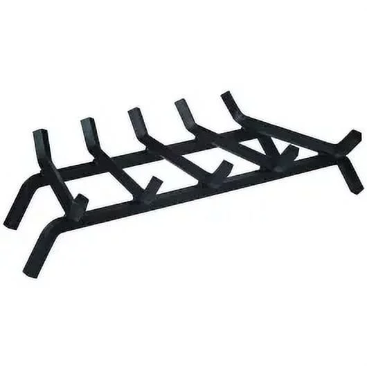 1PC Simple Spaces LTFG-W27-X 27 Foot' Fireplace Grate, 5-Bar, Steel/Wrought Iron