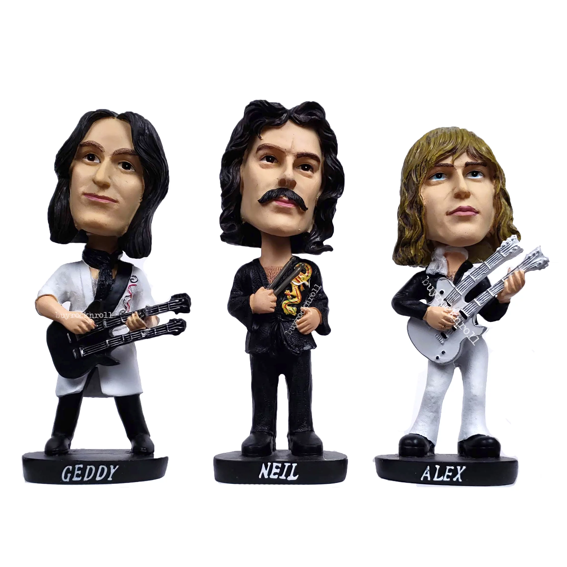 RUSH 2014 Collectible Anthem Geddy Alex Neil Kimonos Bobblehead-Nonperfect Box