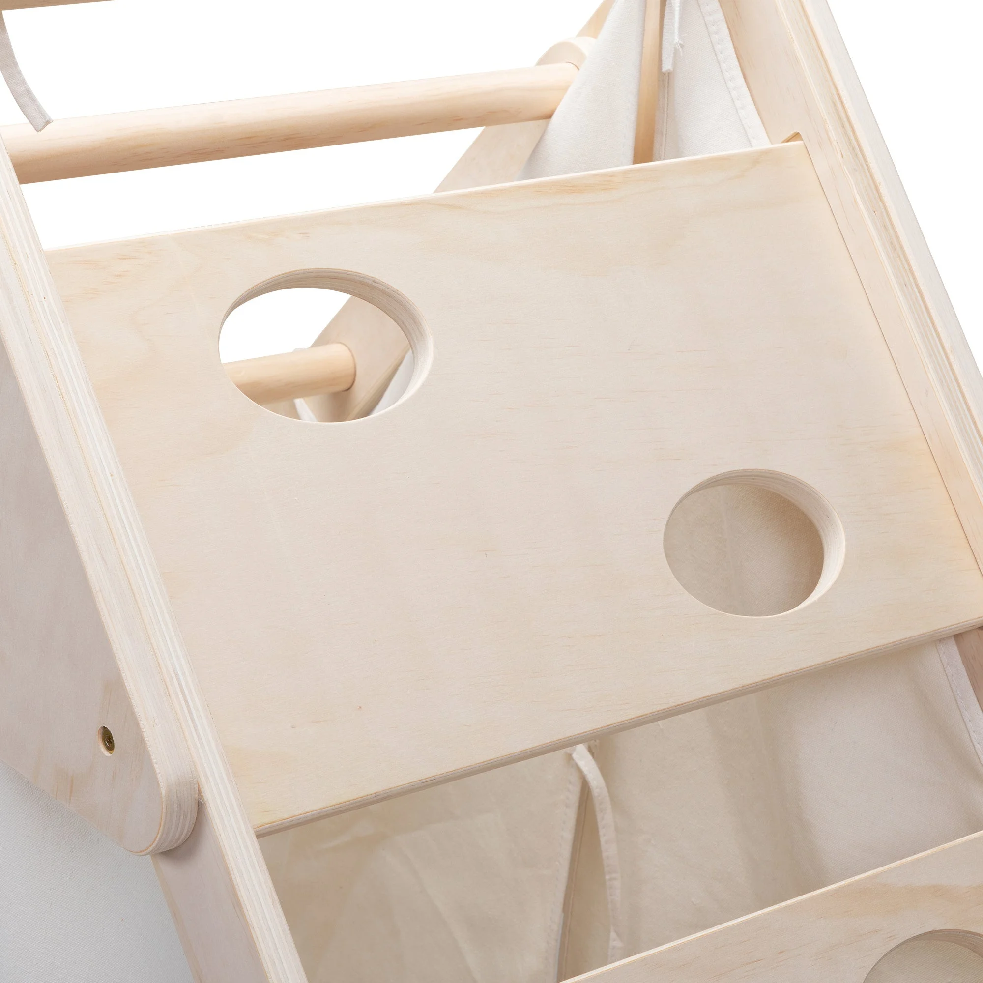 4-In-1 Pikler Triangle Gym Set with Sliding Ramp, Arch Climber, Rocker, Toddler Playground