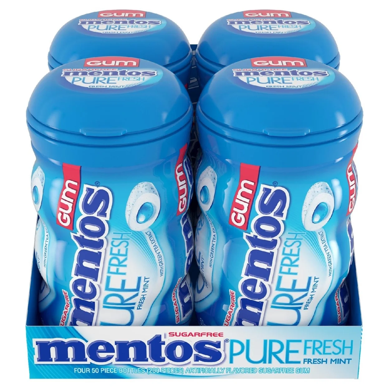 Mentos Pure Fresh Gum Sugar Free Fresh Mint, 200.0 PIECE(S)