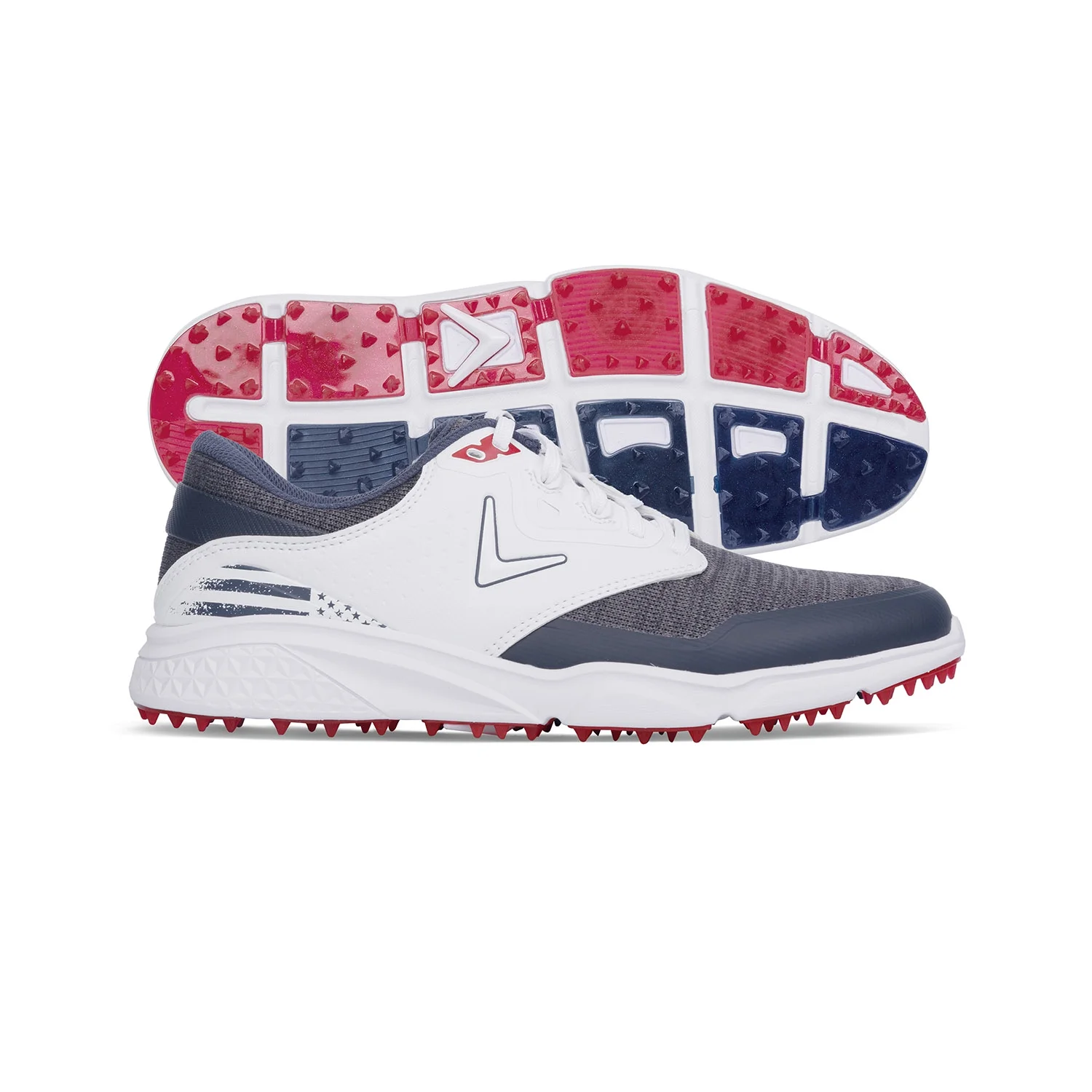 Callaway Golf Coronado v3 Spikeless Shoes Blue/White/Red Size 11 Medium