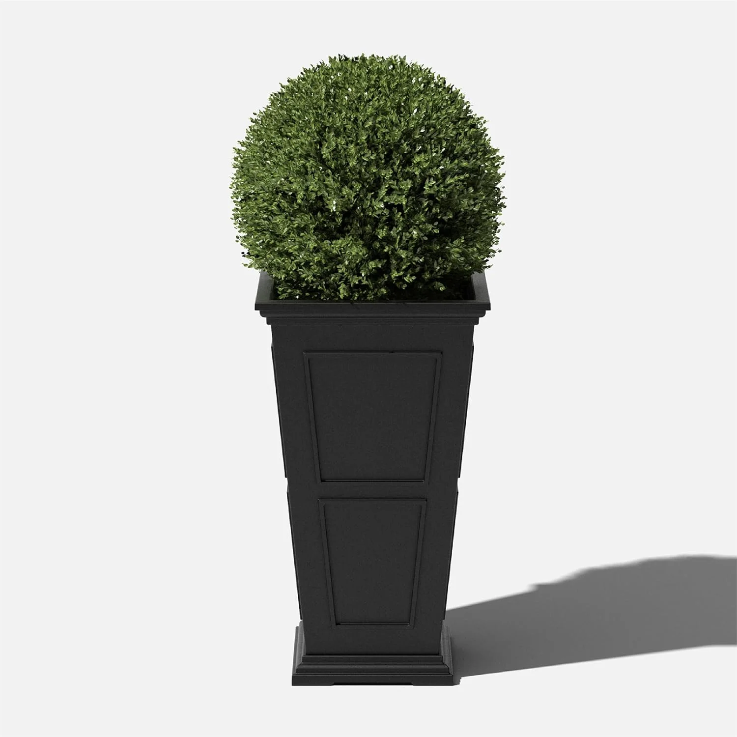t Tall Plastic Planter - Large Outdoor Planter for Front Porch | Crack Resistant All-Weather Use | Classic Estate Design for Tall Plants, Flowers, Trees