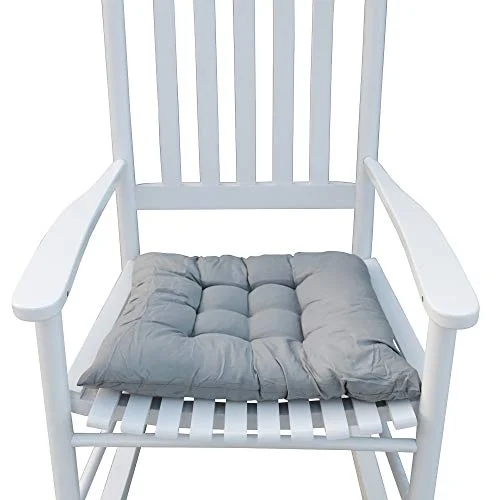 Wood Rocking Chair with High Back and Armrest for Indoor Outdoor Use, Wooden Frame Patio Porch Rocking Chair with Rocker, Front Porch Chairs for Deck Garden Lawn Balcony Backyard, White