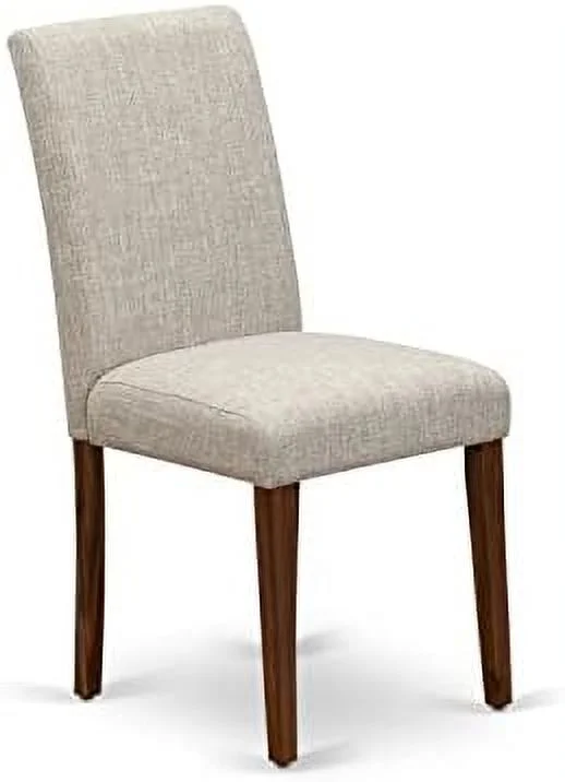 HBLUKDL ABP0T15 Parson Dining Baby Blue Fabric Upholstered Chairs    Linen White