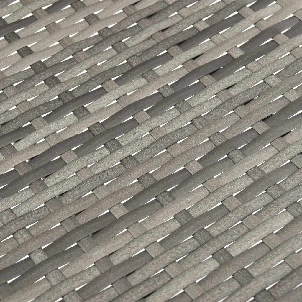 vidaXL Stackable Patio Chairs 4 pcs Gray Poly Rattan