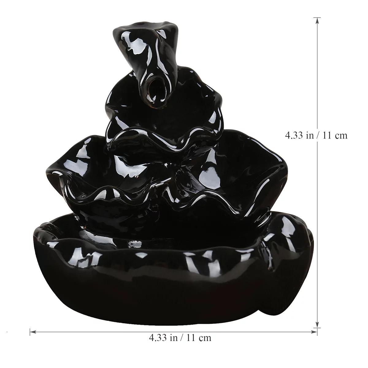 NUOLUX Incense Burner Holder Sandalwood Furnace Ceramic Censer Tower Waterfall Backflow Cone Fountain