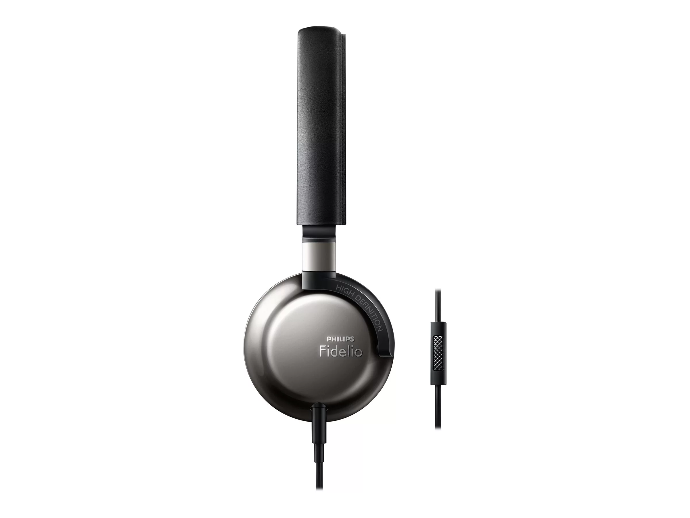 Philips Fidelio F1 - Headphones with mic - on-ear - wired - 3.5 mm jack - noise isolating - black