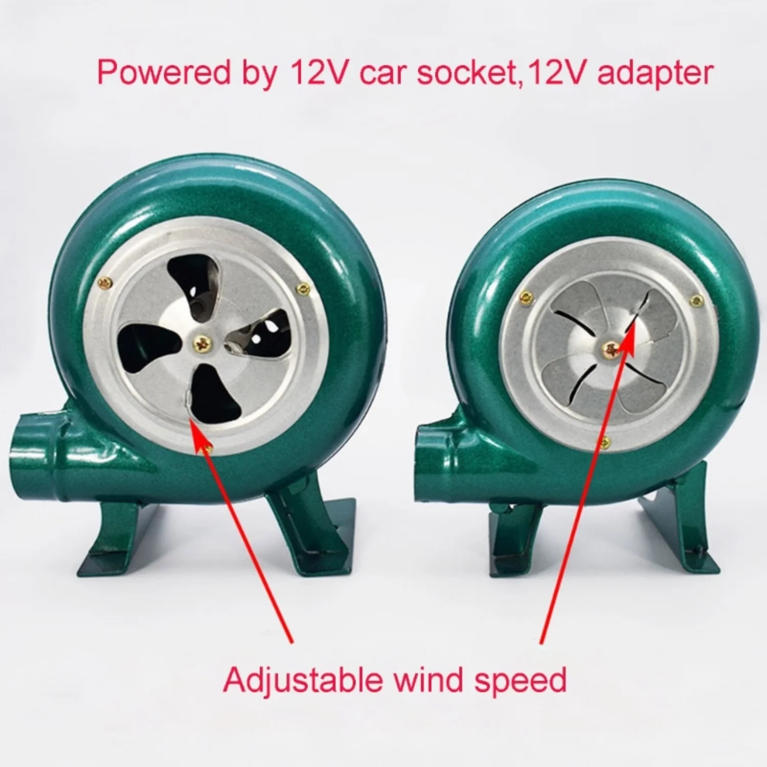 12V Car Smelting Metal Fan BBQ Blower 40W/80W Charcoal Chimney Starter Cooking Barbecue Fan with ON OFF