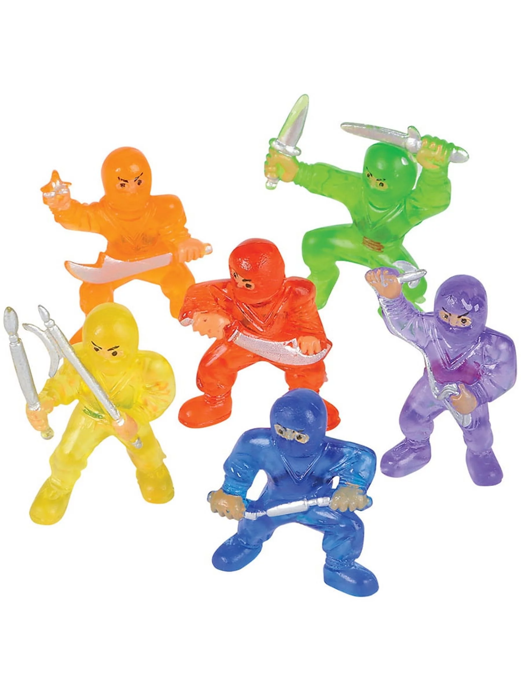 Rhode Island Novelty 12 Count Miniature Plastic Toy Ninja Figures Figurines Costume Accessory