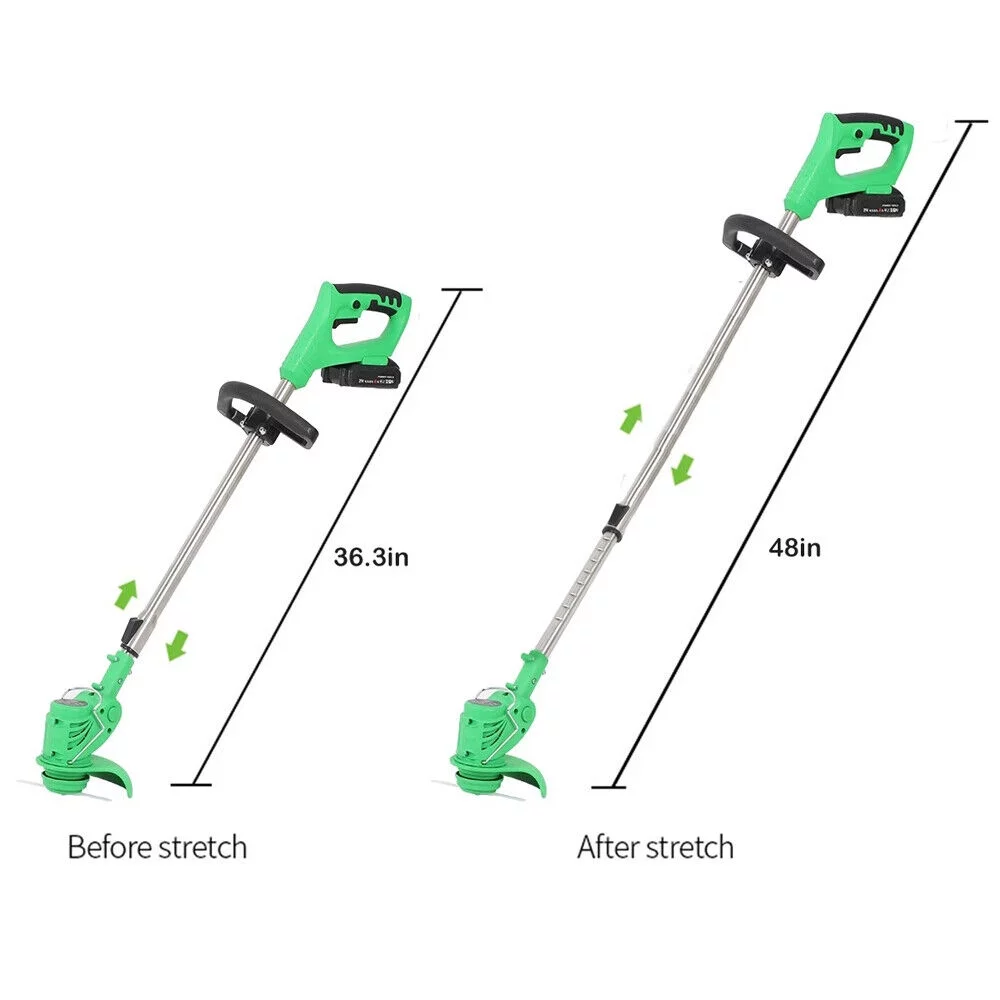 Cordless Electric Weed Lawn Eater Edger Yard Grass String Trimmer Cutter 24V