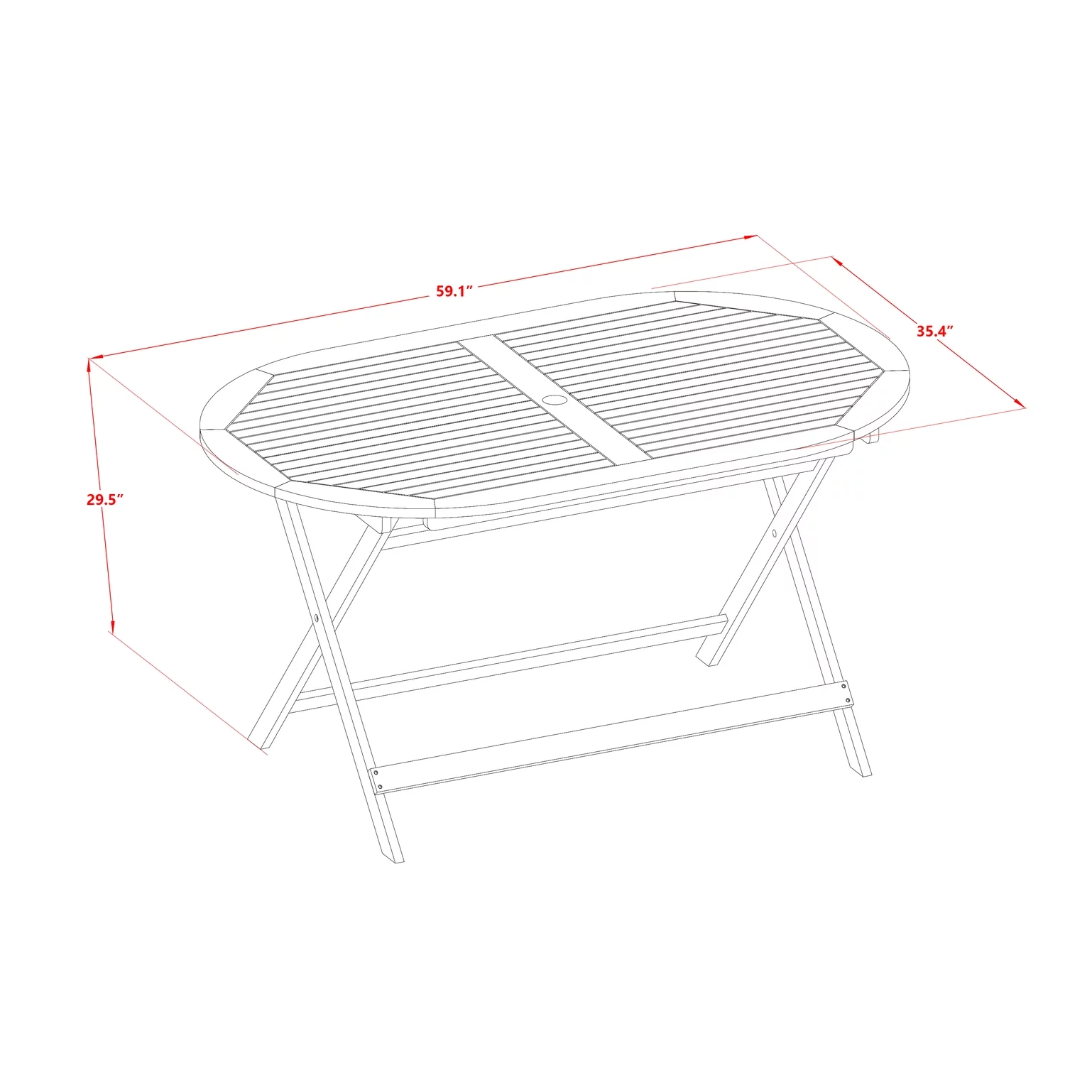 East West Furniture Wooden Patio Set Natural Oil, DIBS7CWNA