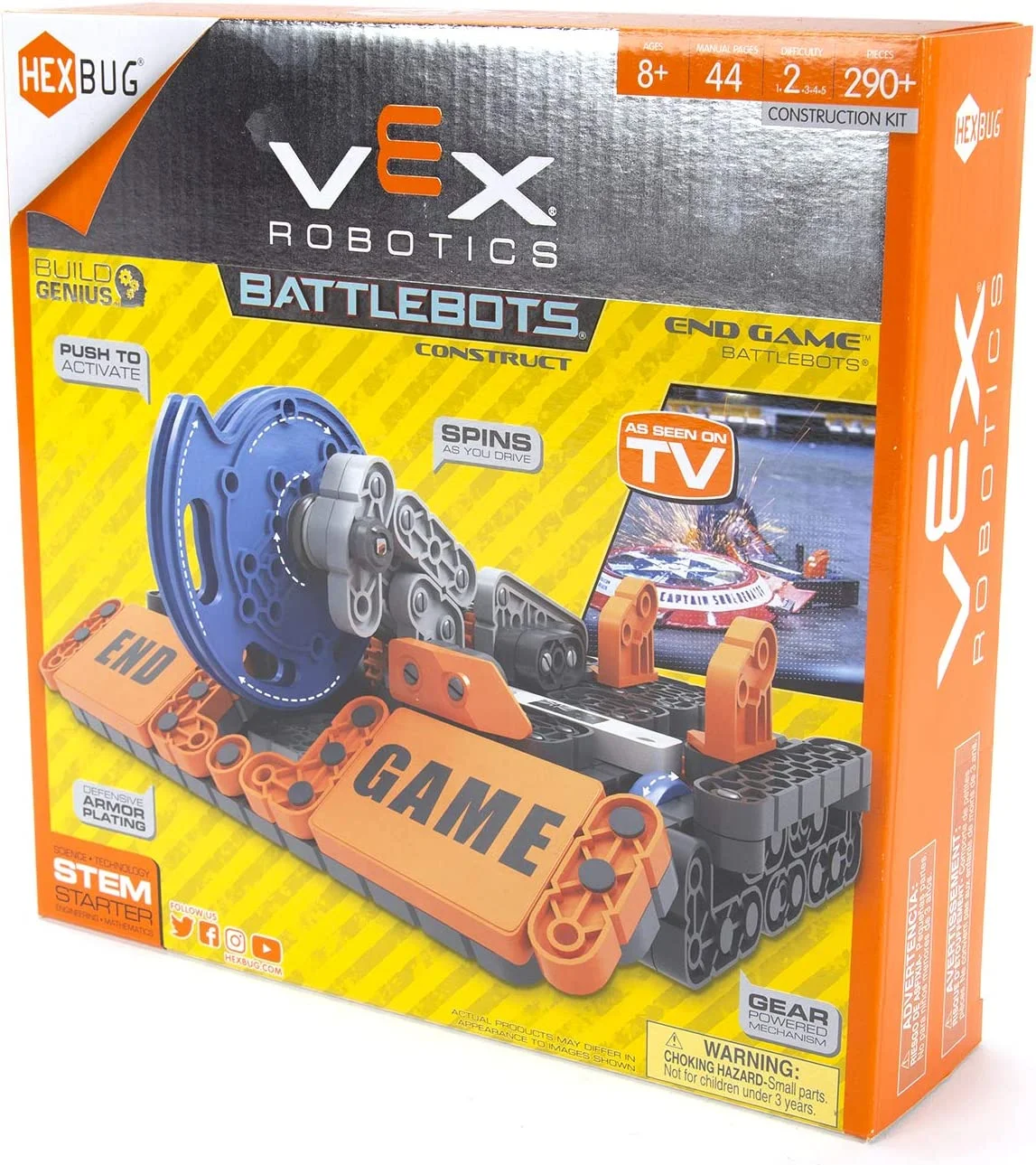 HEXBUG VEX Robotics End Game Toys for Kids, Fun Battle Bot Hex Bugs Construction Kit