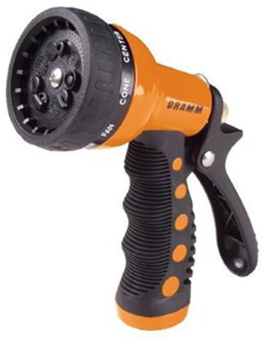 Dramm Heavy-Duty Metal 9-Pattern Nozzle, Orange 60-12702
