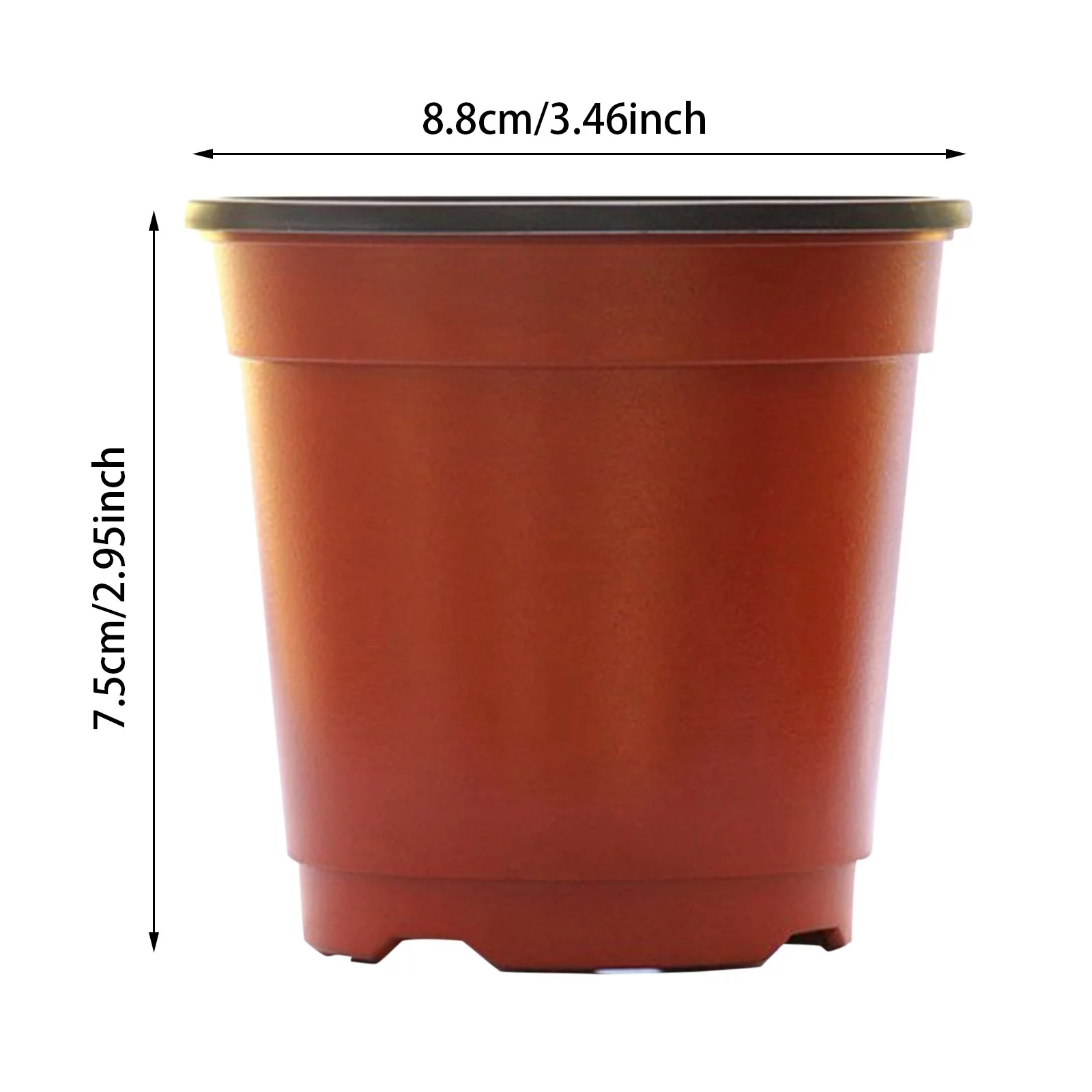 Jierger 50 Packs Plastic Nursery Pots With Holes Reusable Plastic Pots Seed Starting Pot Flower Container for Succulents Seedlings Cuttings Transplanting