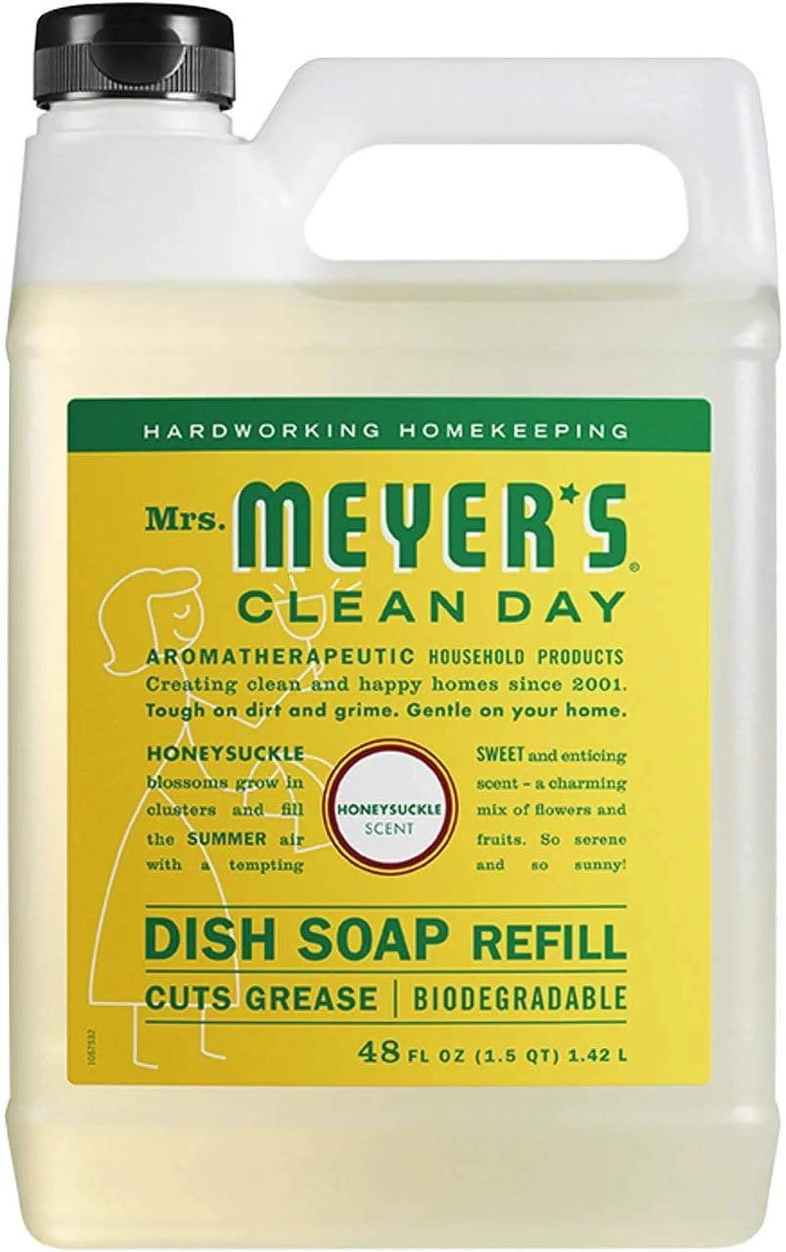 Liquid Dish Soap Refill, 1 Pack Lanvender, 1 Pack Honeysuckle, 48 OZ each