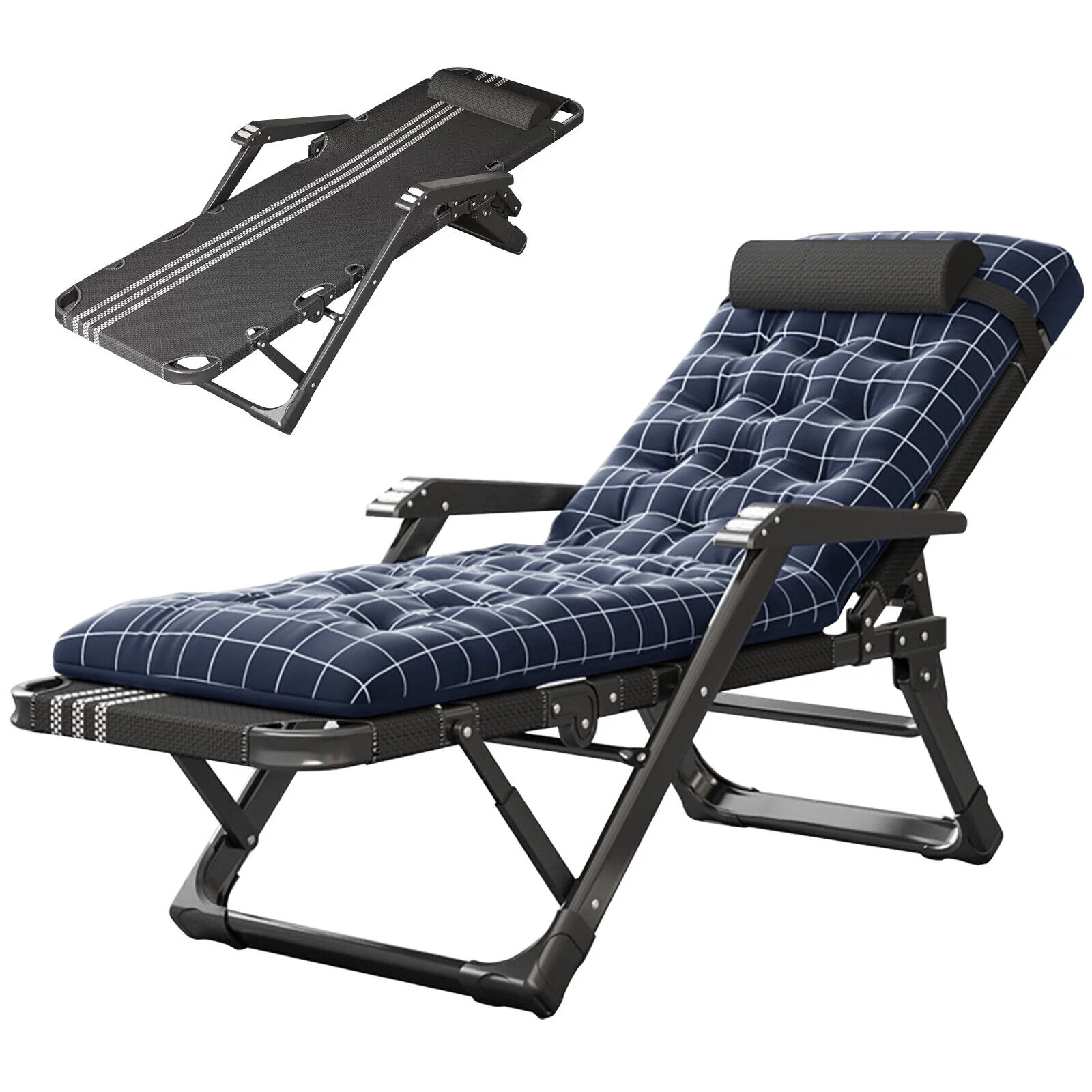 Heavy Duty Zero Gravity Chair, Lawn Recliner, Reclining Patio Lounger Chair
