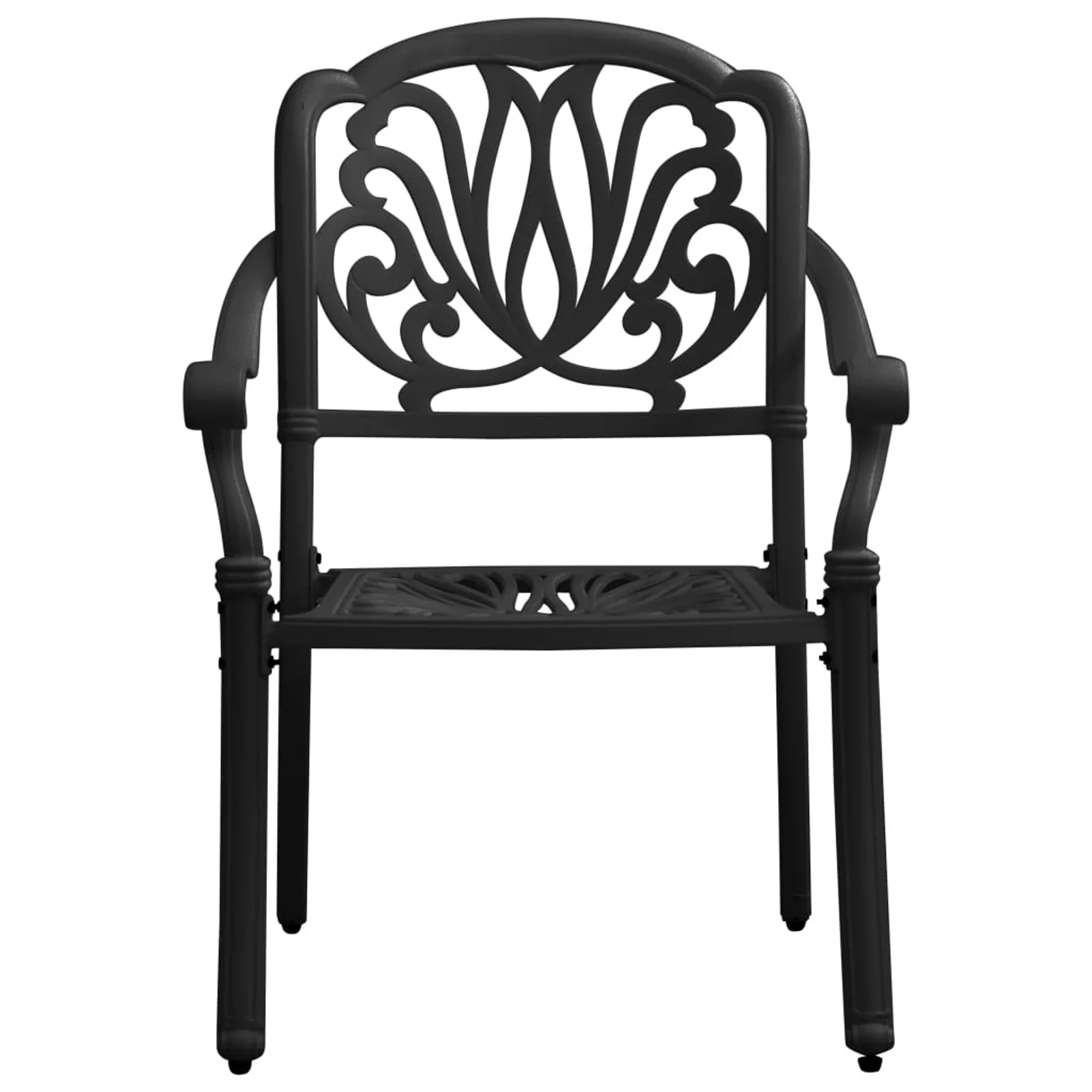 walmeck 5 Piece Bistro Set Cast Aluminum Black