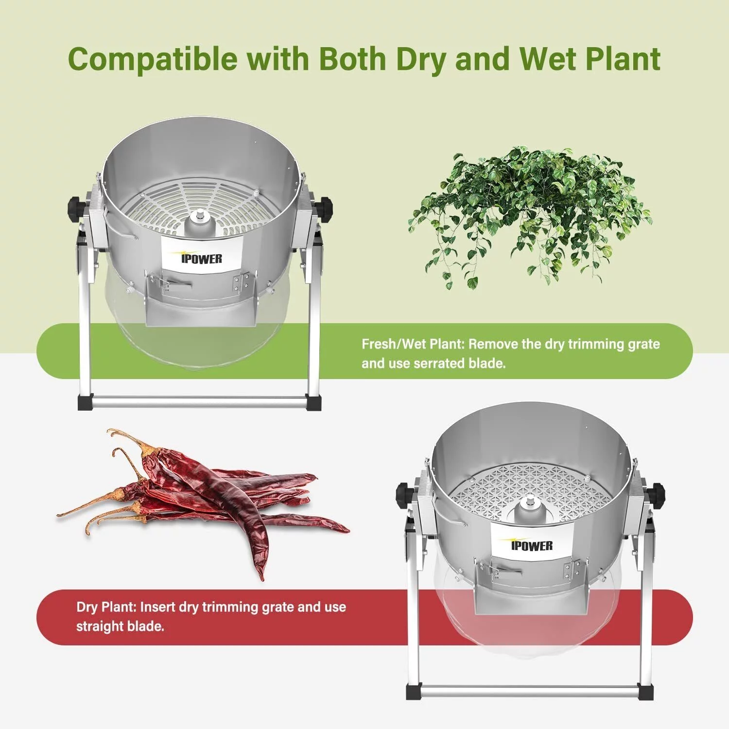 iPower Electric Bud Leaf Trimmer Machine 16-inch Automatic Open Top Hydroponic Bowl Trim Reaper Spin Cut Plant