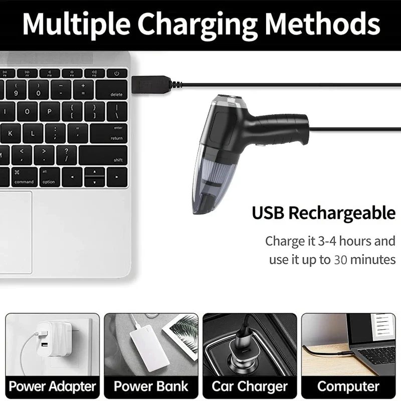 In 1 Rechargeable Blower Car Wireless Cleaner for Car Desk Vacuum Cleaner Air Duster Mini Vacuum Cleaner Wireless Cleaner