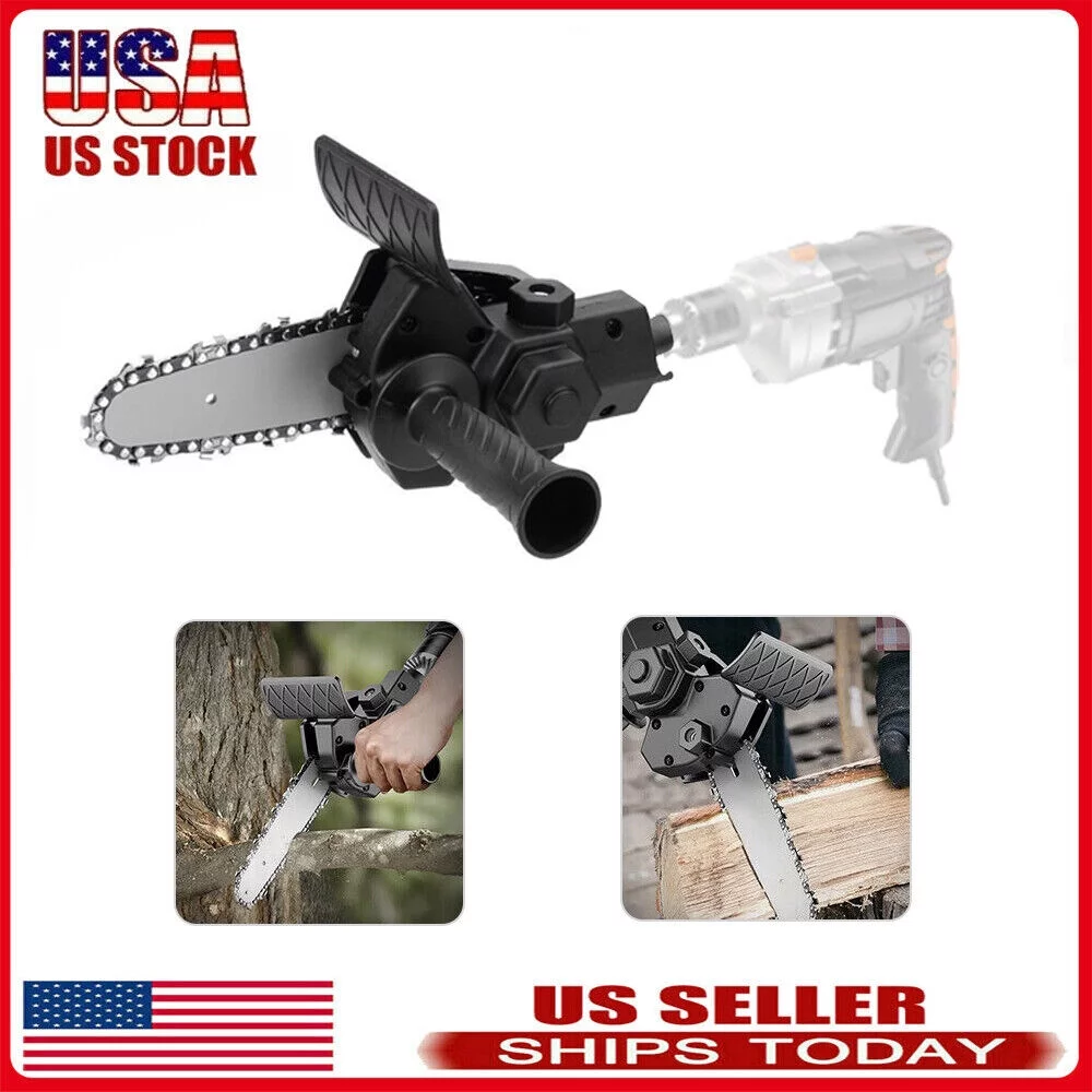 Paddsun Electric Drill Modified To Electric Chainsaw Saw Power 6 Inch Tool Attachment US