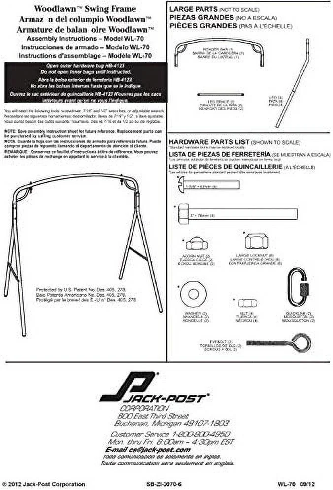 MQLIFEBOOM Woodlawn Easy to Assemble Patio Swing Frame with Steel Tubing and Powder Coated Finish for Garden  Lawn  Patio  and Porch Swings  Bronze