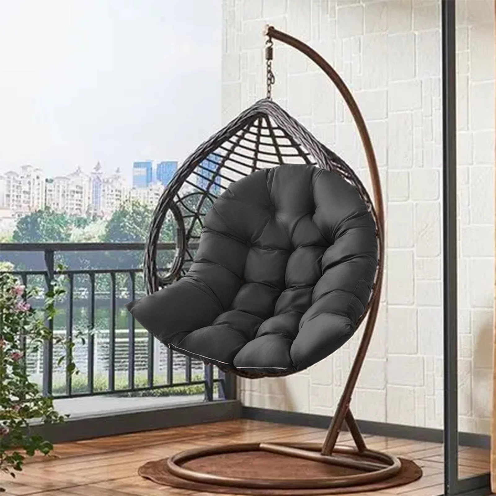 Seat Cushion Swing Cushions Hanging Swing Chair Office Chair Removable. Black
