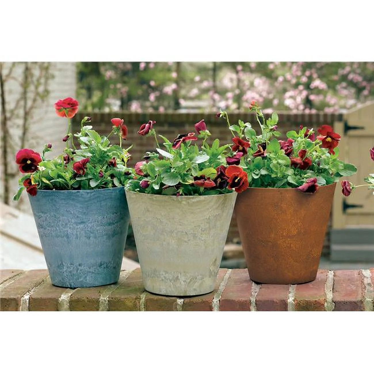 10 in. Napa Bowl Planter - Gray