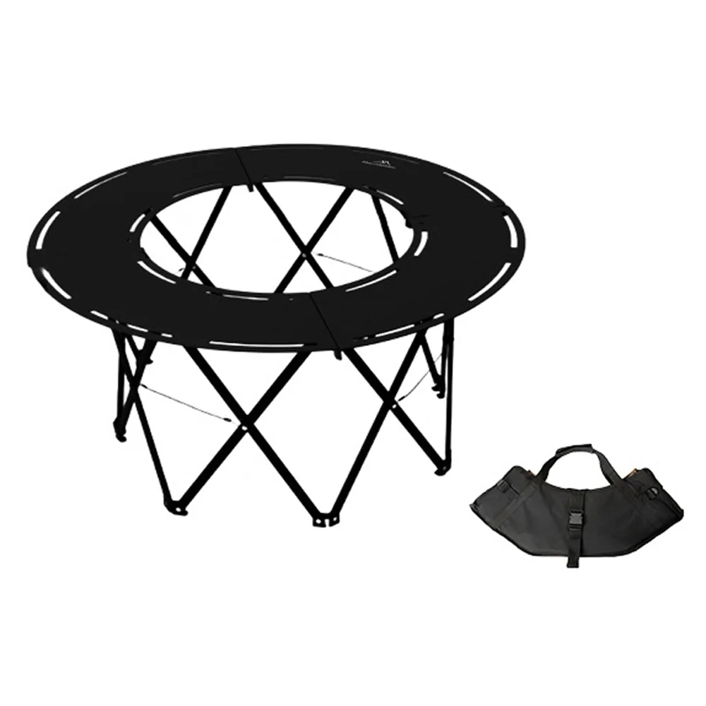 Portable Round Table for Camping, Home Courtyard, and Picnic
