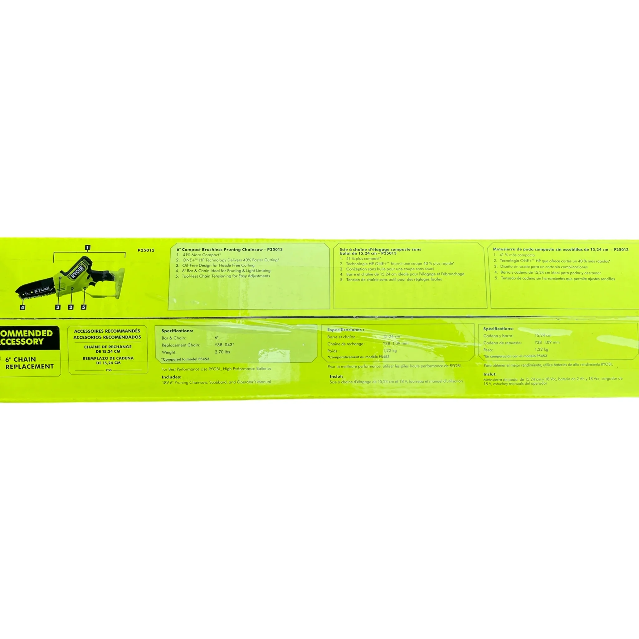 ONE+ HP 18-Volt Brushless 6 in. Battery Compact Pruning Mini Chainsaw (Tool Only)