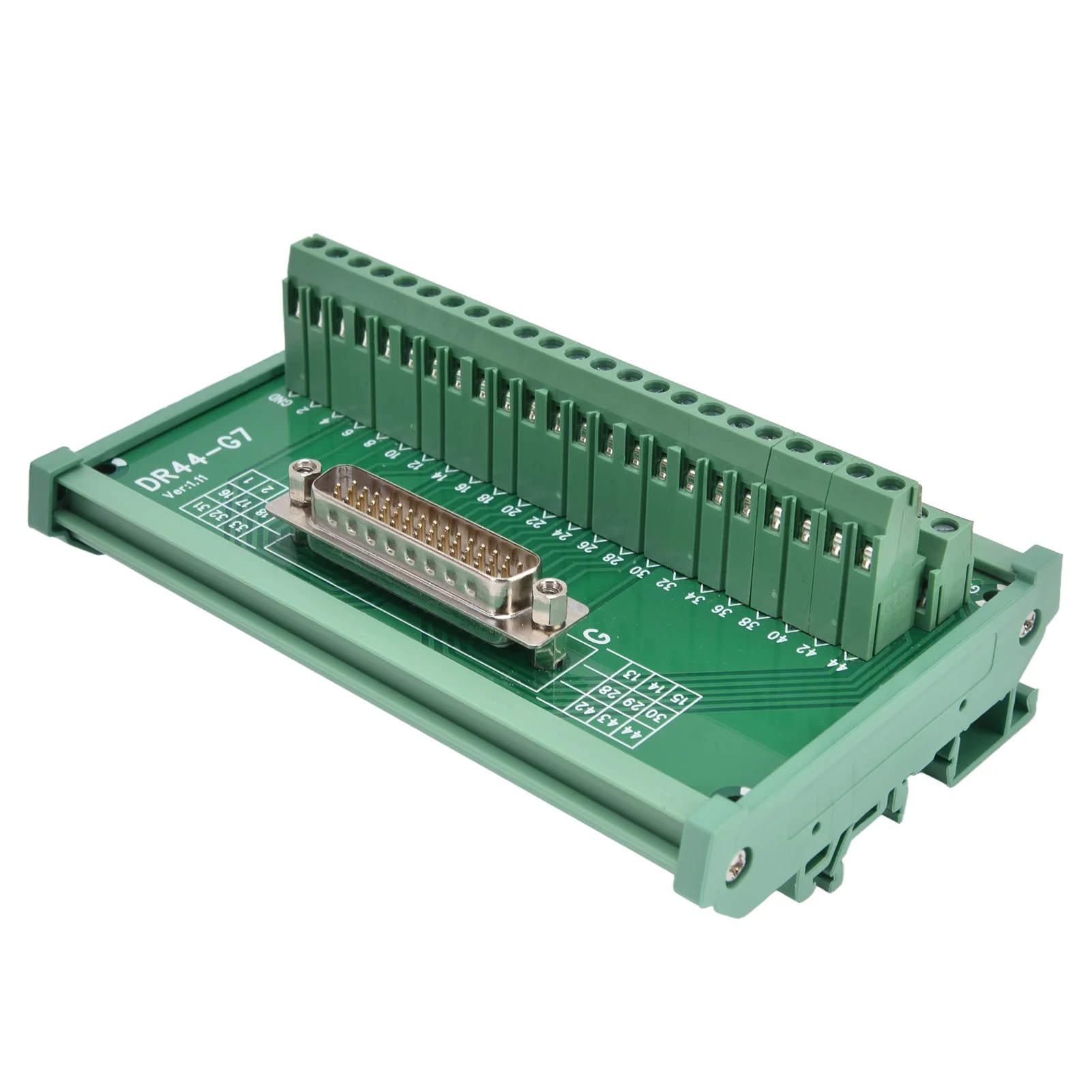 DR44‑G7 Transfer Terminal Block Male Terminal PCB Module Male Terminal Board DC 60V Terminal Block Distribution Module,Barrier Terminal Block Distribution Module
