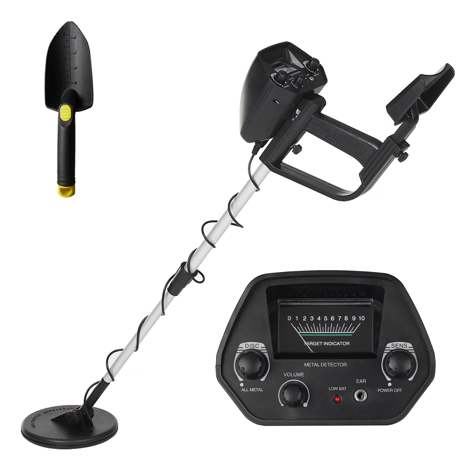 Andoer Underground Metal Detector Gold Detectors Treasure Hunter Seeker Metal Circuit Detector with Shovel