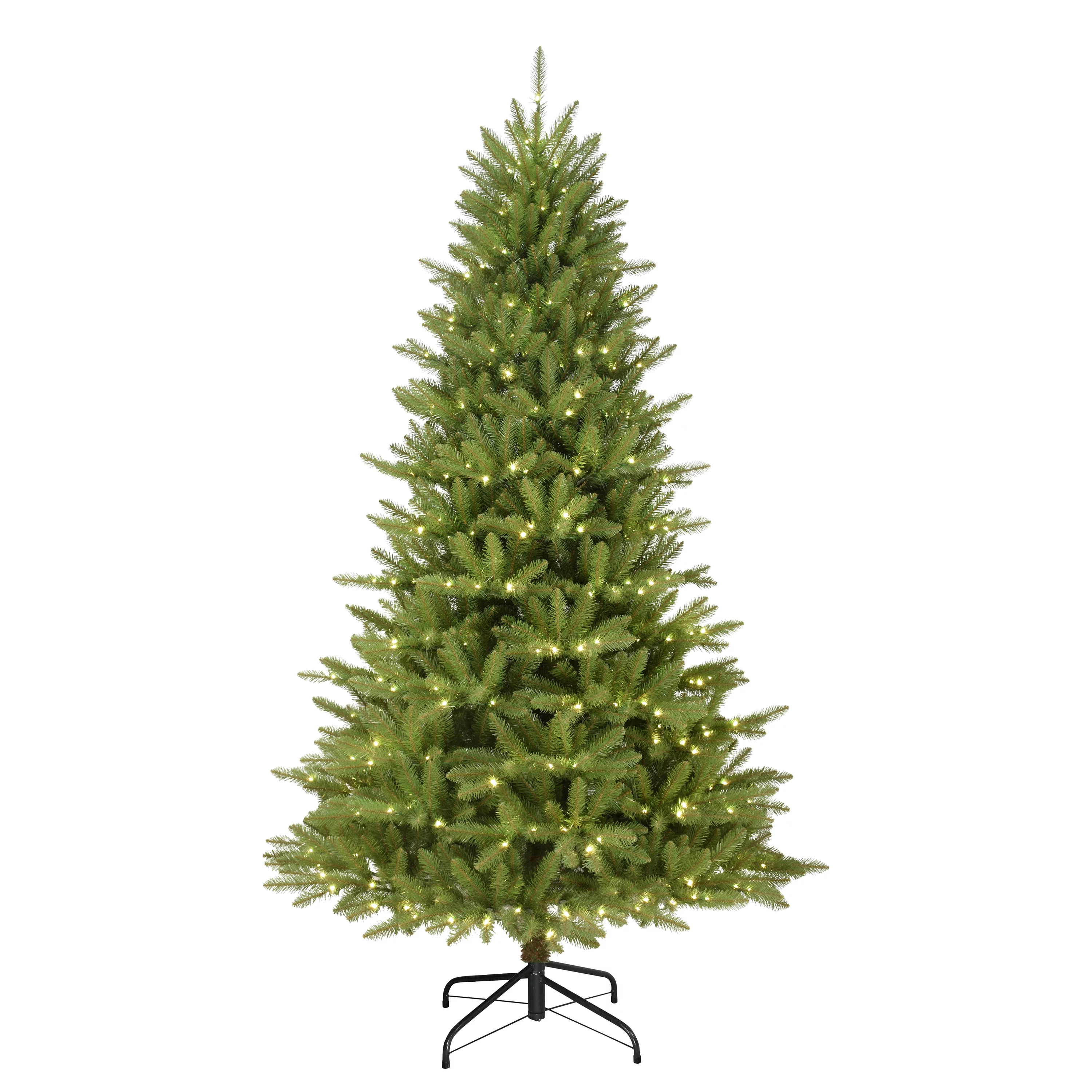 Pre-Lit 7.5' Fraser Fir Artificial Christmas Tree with 400 Multi-Function RGB Lights with Remote, Sure-Lit PoleÃÂ®, Green