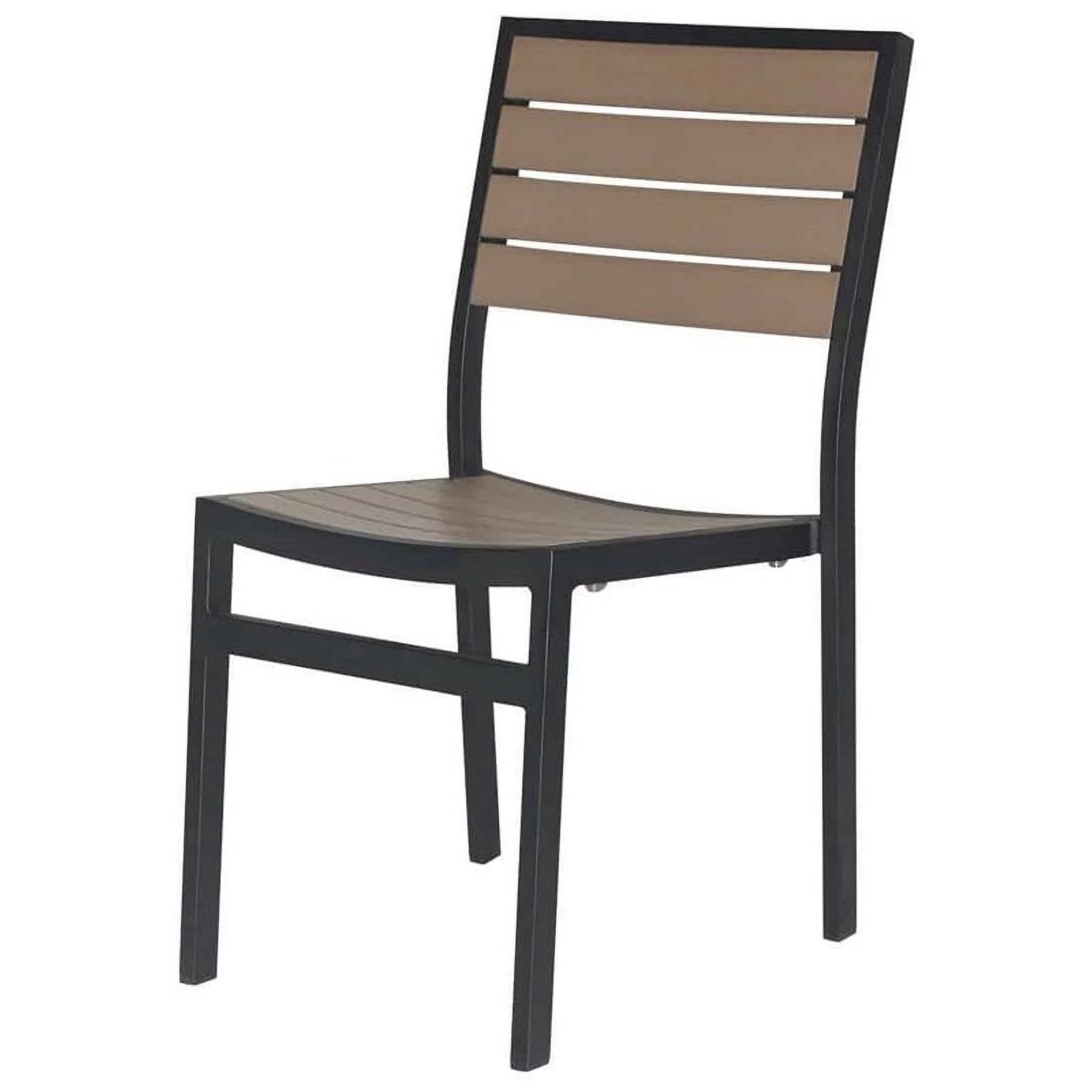 Source Furniture Napa Aluminum Dining Side Chair - Black Frame/Gray Seat & Back