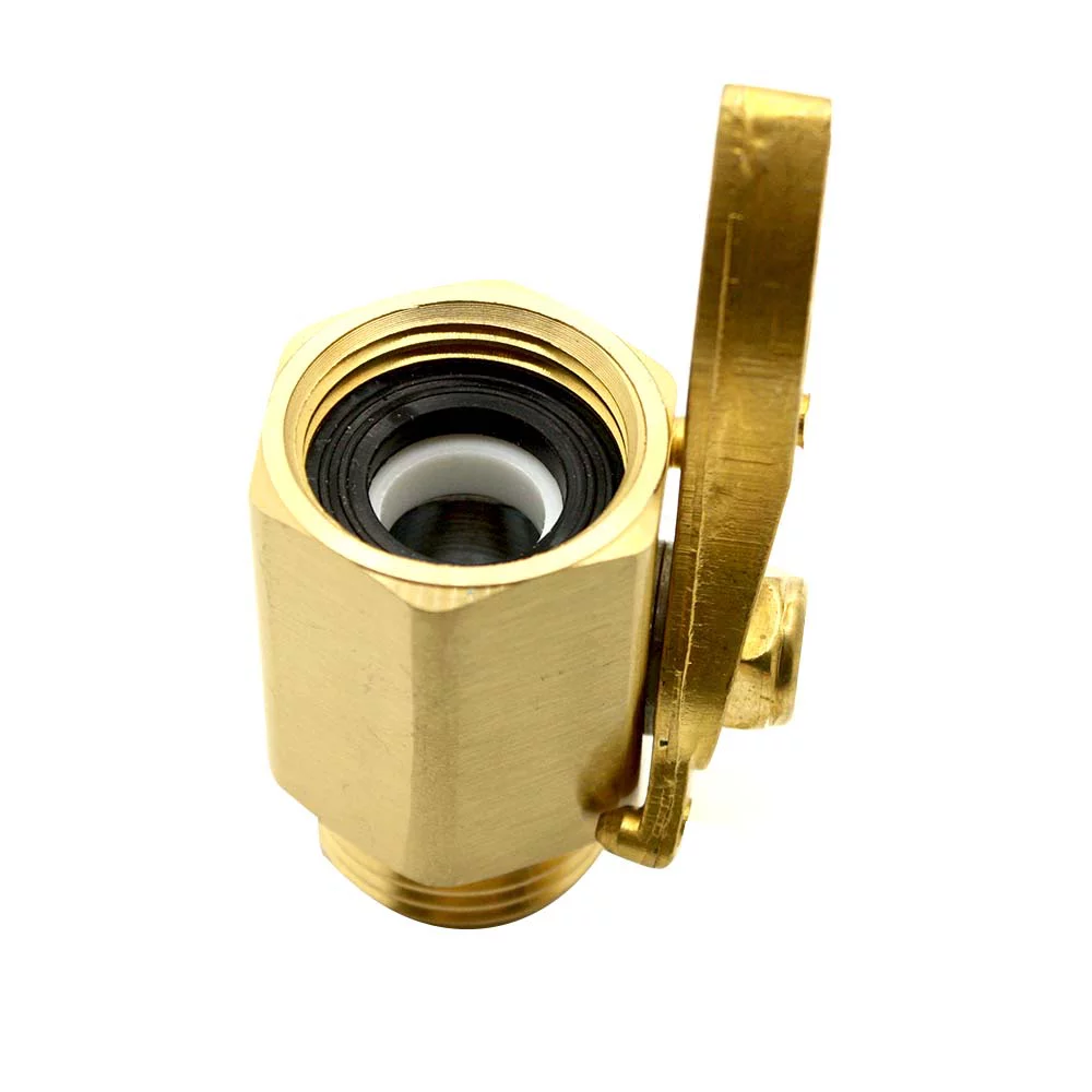 Thrifco 4403380 Heavy Duty 3/4 Inch Brass Garden Hose Shut Off Valve with Large Handle