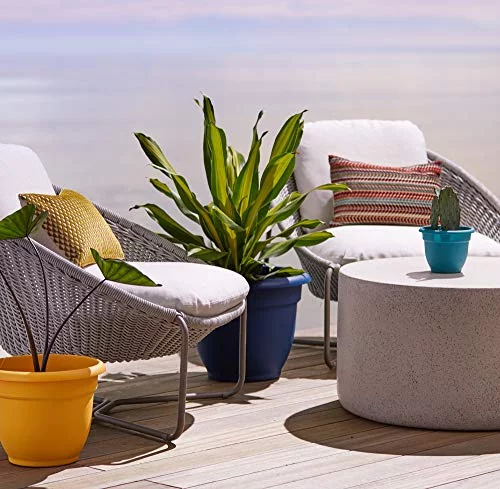 Bloem Ariana Planter w/ Self-Watering Disk, Chocolate - 16