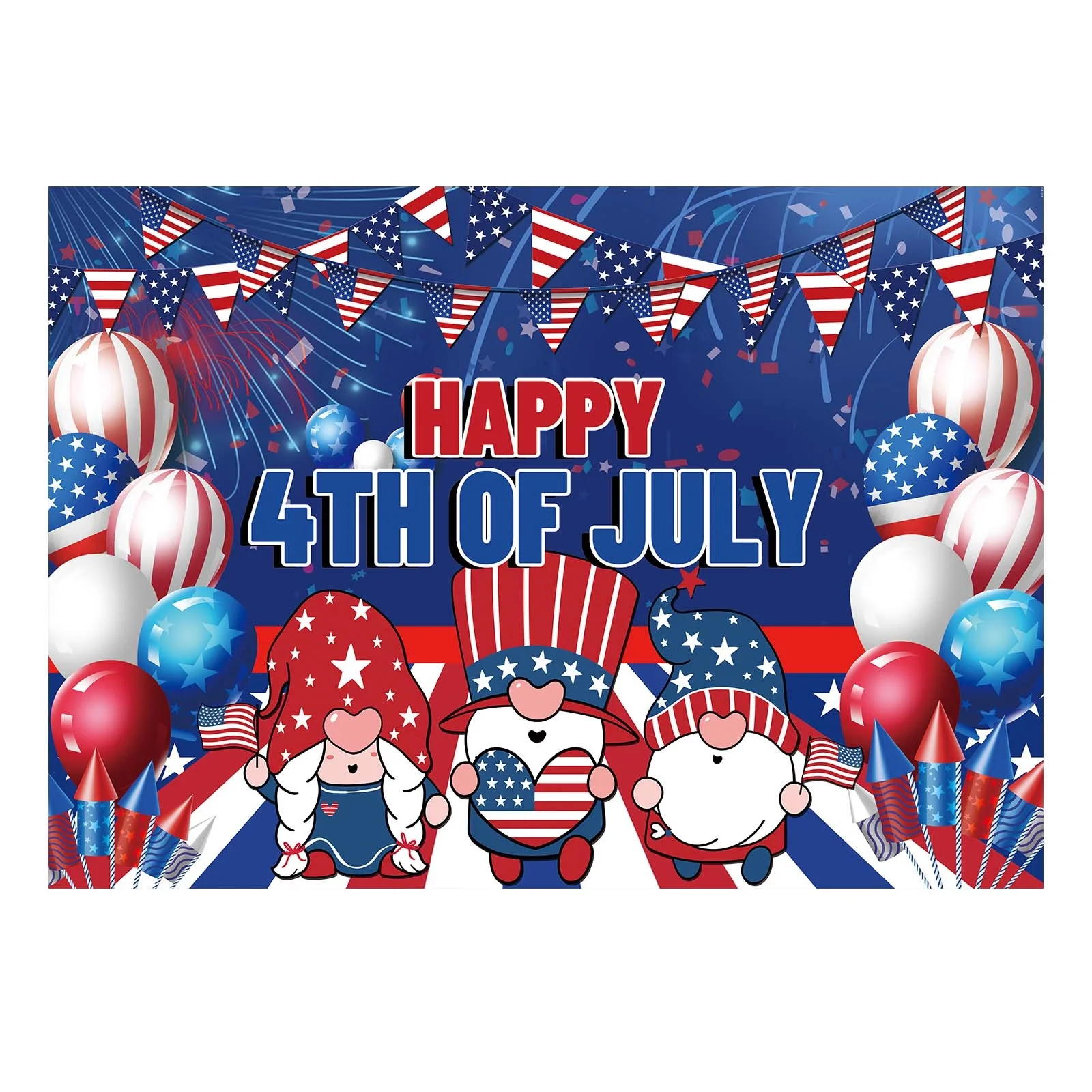 iju7gthy Folding Chairs 9 Pack Outdoor 4th of July Party Independence Day Garage Doorration Garage Door Banner Mural Cover 6 X 13 Feet Large Party E