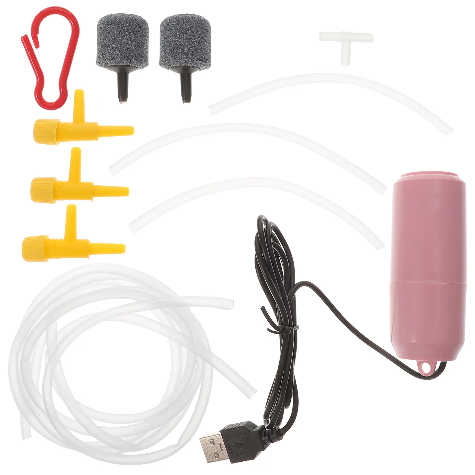 Fish Tank Aerator Housewarming Gift Oxygen Air Pump USB Miniature Pink Copper