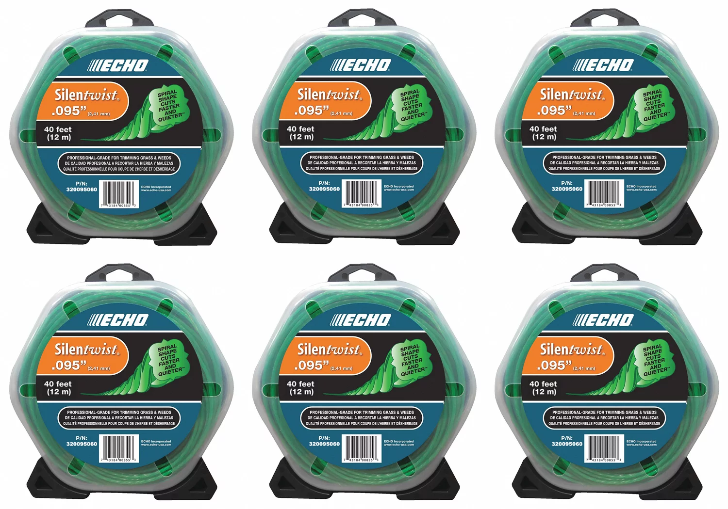 Echo Genuine 6-Pack of Silentwist 40' Loop .095