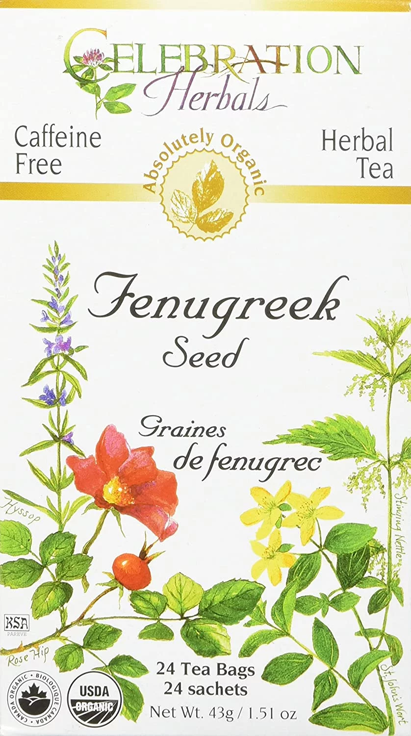 Celebration Herbals Fenugreek Seed Organic 24 bag Pack of 4
