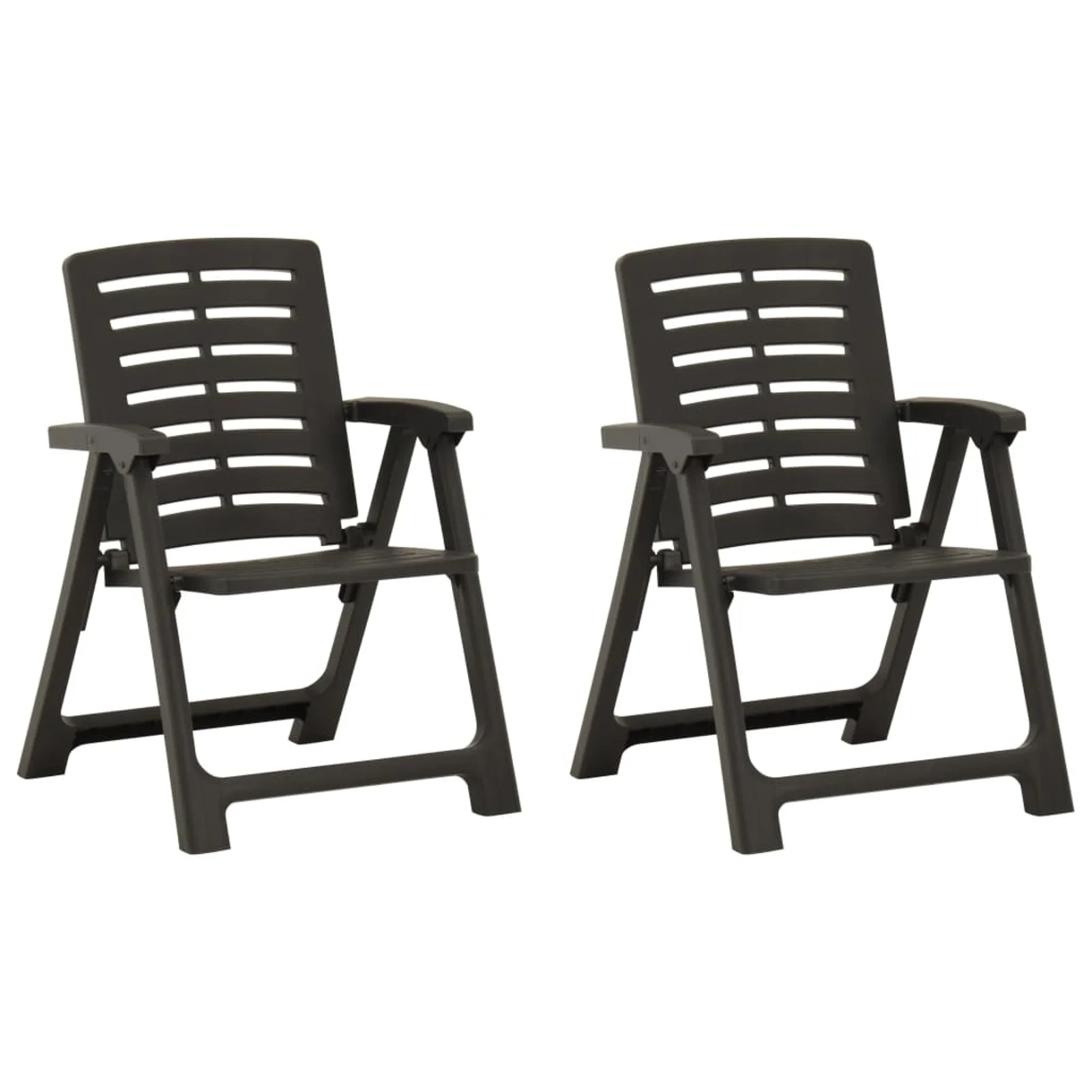 moobody 2 Piece Garden Chair Plastic Folding Outdoor Dining Chair for Patio, Terrace, Poolside, Outdoor Furniture 22 x 23.2 x 32.3 Inches (W x D x H)