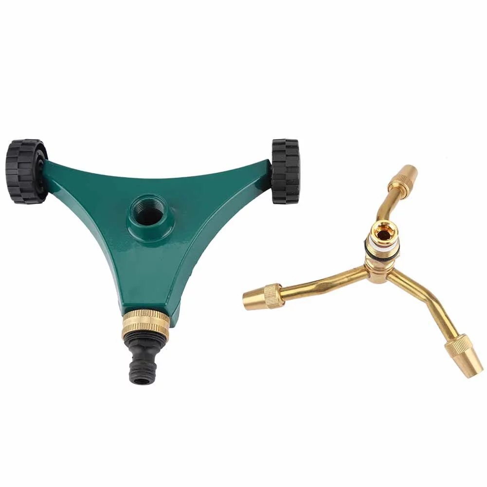 Heaveant Garden Sprinkler, Three Arms Lawn Sprinkler Rotating Garden Cooling Yard Watering Irrigation Tool