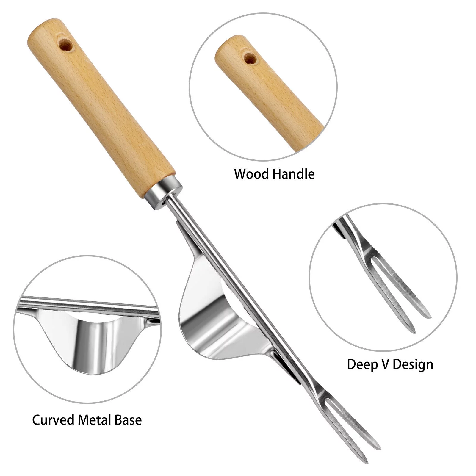 Steel Garden Lawn V Hand Weeder Remove Root Weed Easy Manual Weeding Puller Tool