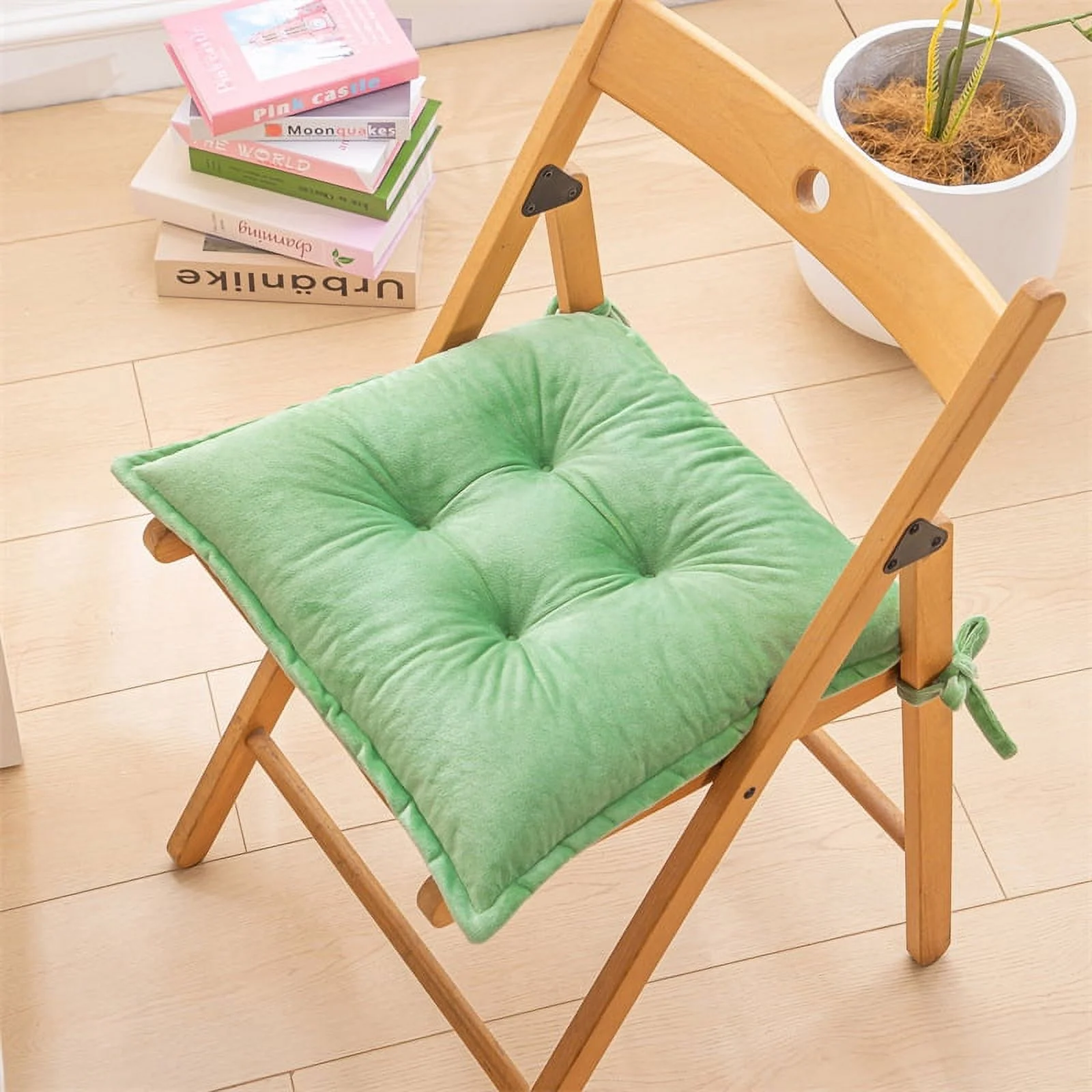 Namzi Seat Cushion Garden Patio Home Kitchen Office Thicken Comfy Seat Cushion, Grass green 20
