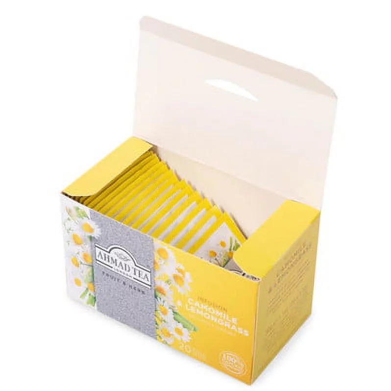 Ahmad Tea Camomile & Lemongrass Herbal Tea Bags, 120 Ct (6 Boxes of 20)