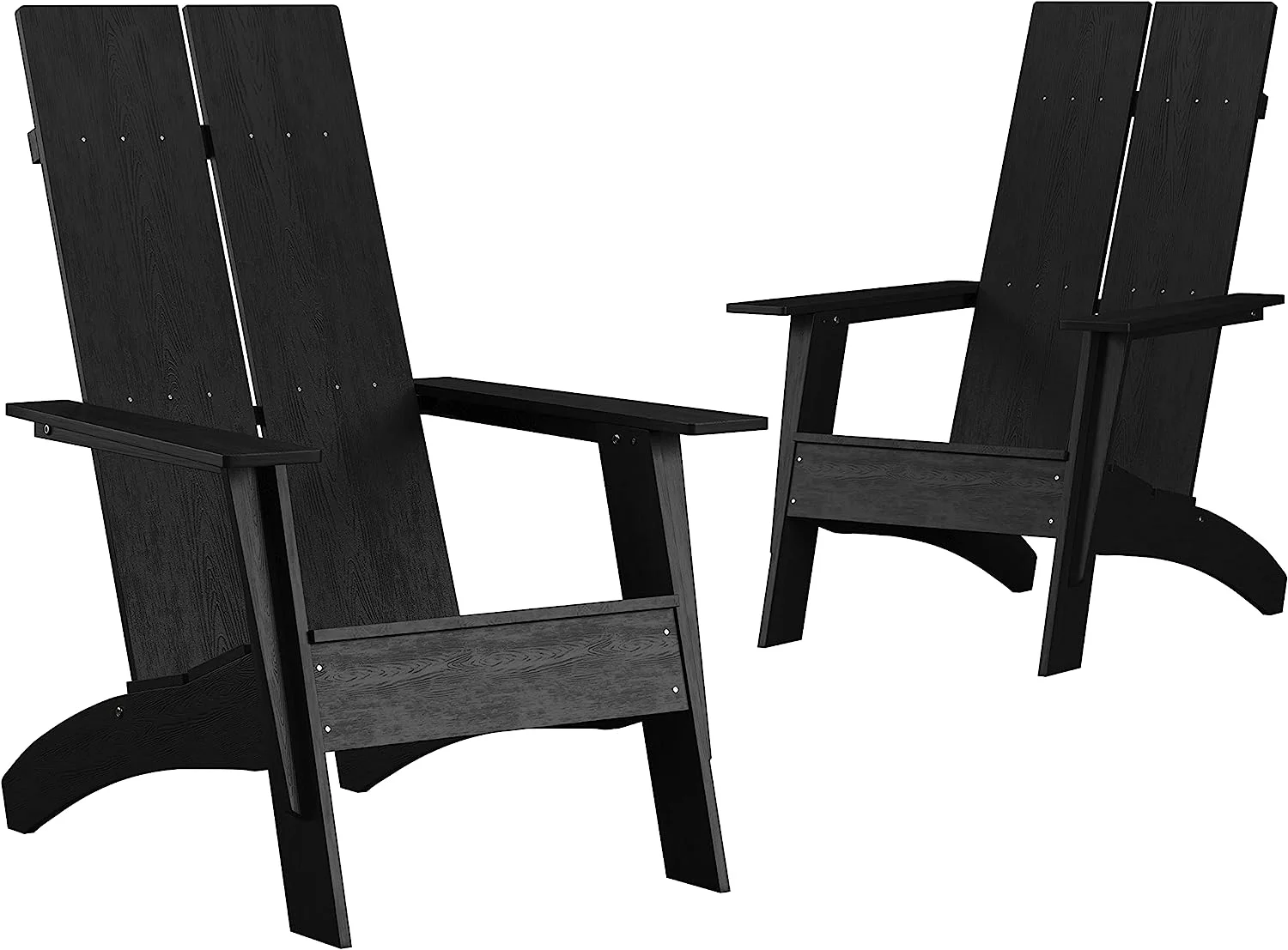 Charlestown Poly Resin Adirondack Chair - Gray - All Weather - Indoor/Outdoor