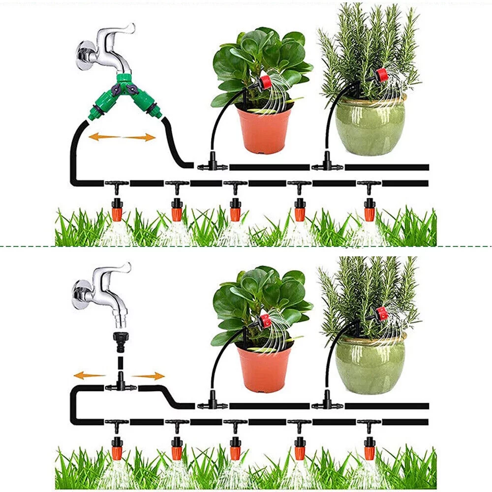 JahyShow 131FT 149X Plant Garden Drip Irrigation System Hose Spray Watering Sprinkler Kit