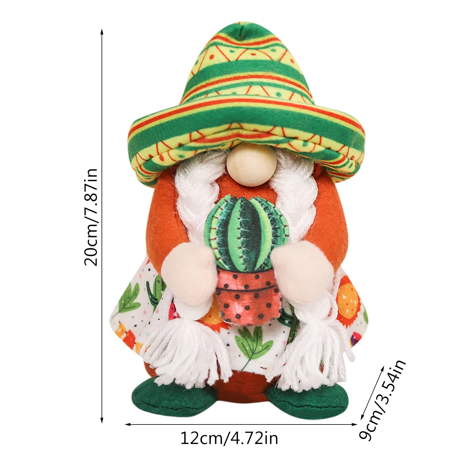 ZiSUGP Carnival Sombrero Rudolph Doll Musical Instrument Doll Ornament Old World Ornament Rainbow