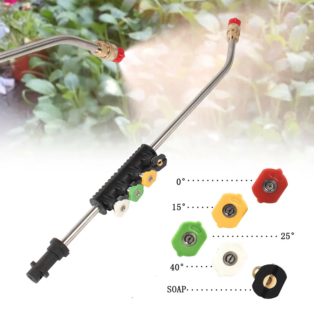 Bisofice Pressure Washer Spray Jet Lance Wand, Sprinkler with 5 Nozzle Tips Replacement, for K1 K3 K4 K5 K6