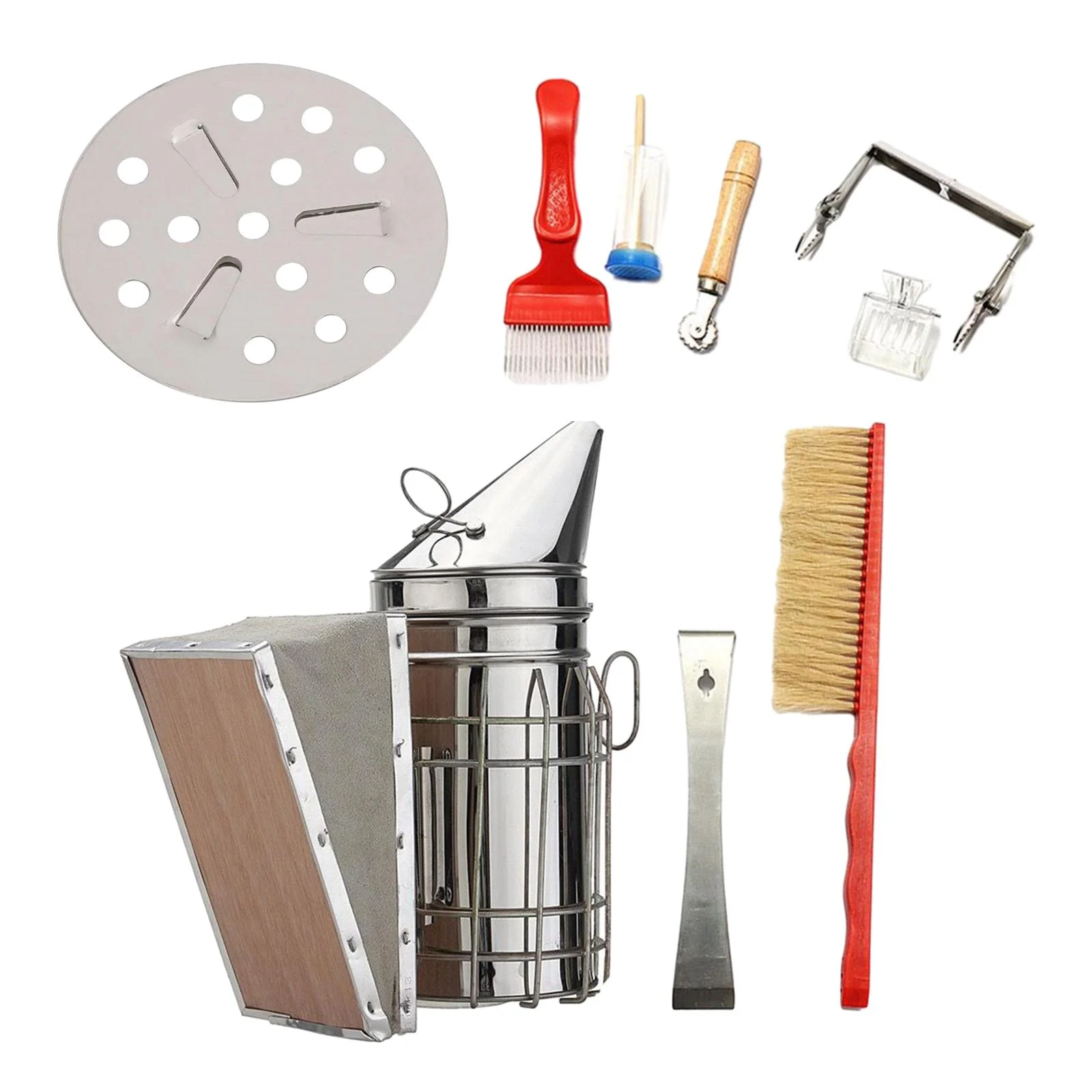 SunniMix 8 Pieces Beekeeping Tool Set Bee Hives s for Farm keepers